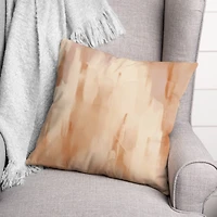Golden Abstract Throw Pillow