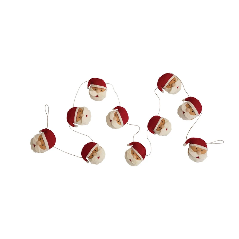 Hello Honey® 6ft. Jute & Wool Felt Santa Garland