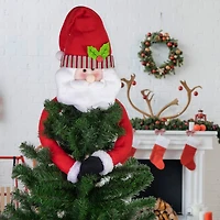 27" Unlit Plush Santa Claus Christmas Tree Topper