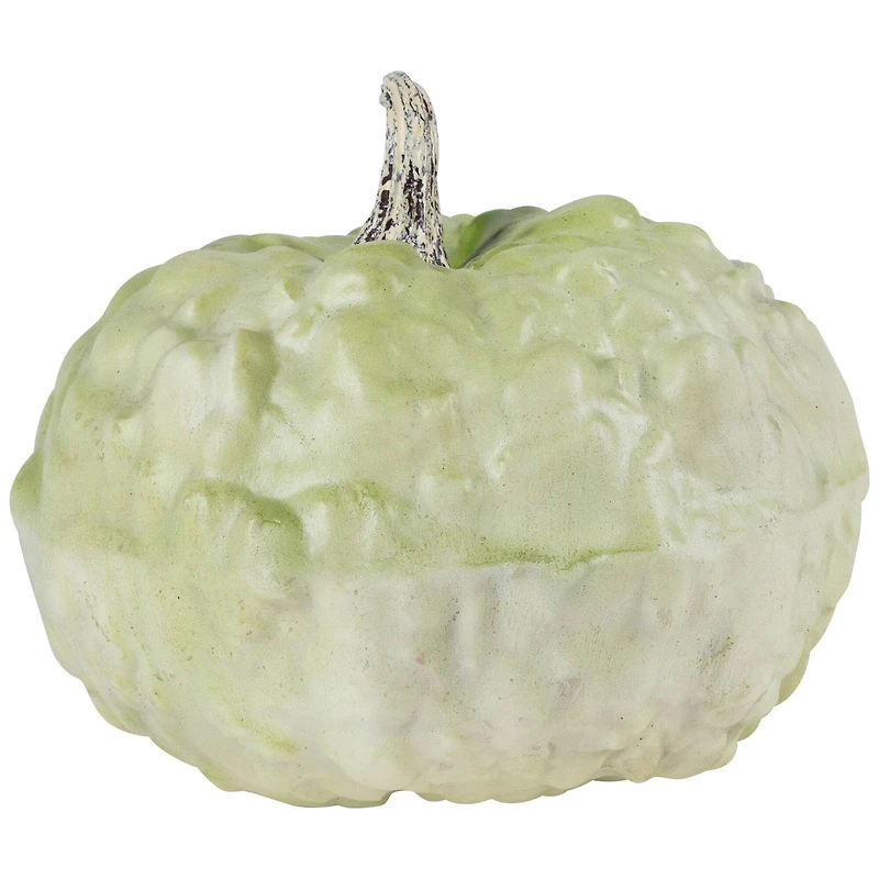 7.5" Green Textured Pumpkin Tabletop Décor