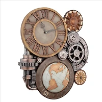 Design Toscano 25" Gears of Time Sculptural Wall Clock