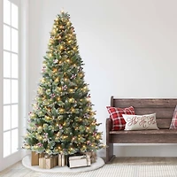 7.5ft. Pre-Lit Berry Spruce Artificial Christmas Tree, Clear LED Lights
