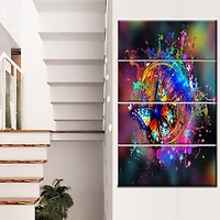 Designart - Butterfly over Abstract Background