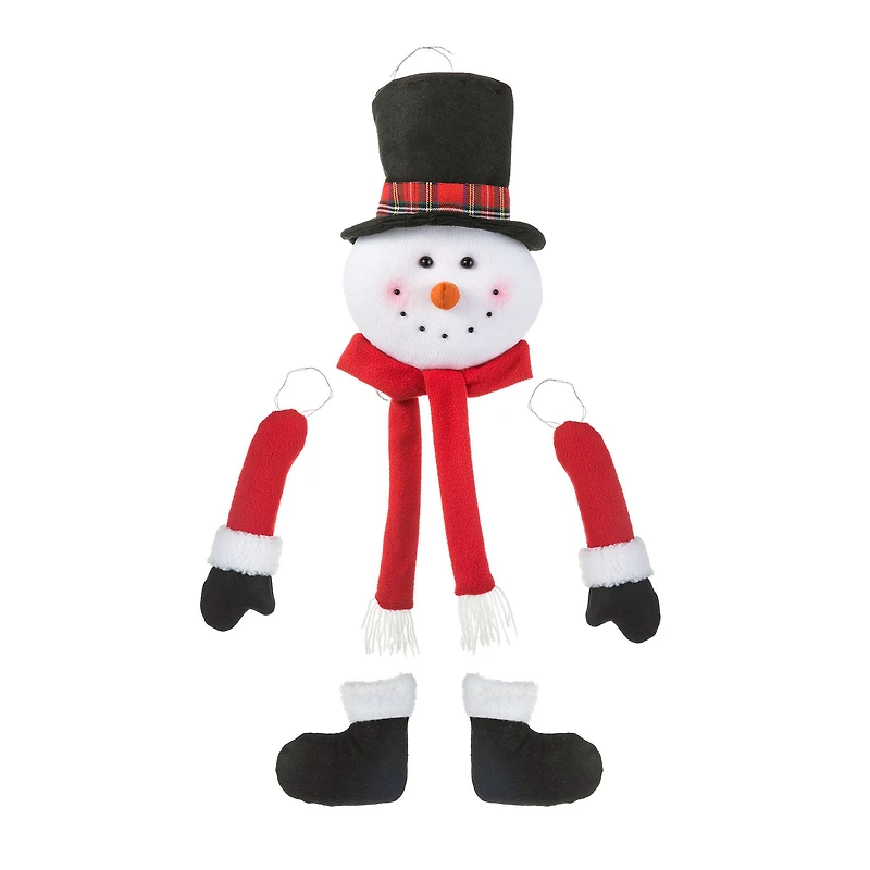 Glitzhome® 13" Jumbo Christmas Fabric Snowman Ornament Set