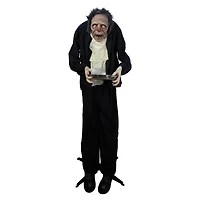 6ft. Lighted Animated Scary Butler Standing Halloween Decoration