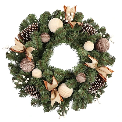 28" Pinecone & Ornament Wreath by Ashland®