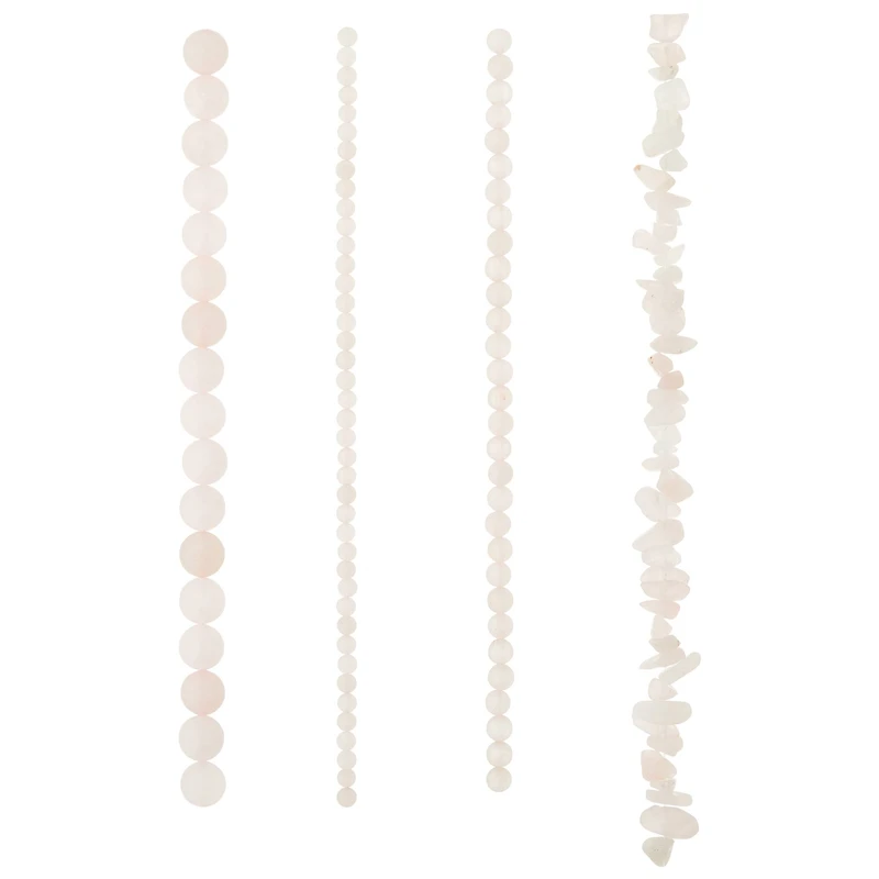 Rose Quartz Semi-Precious Beads Value Pack by Bead Landing™