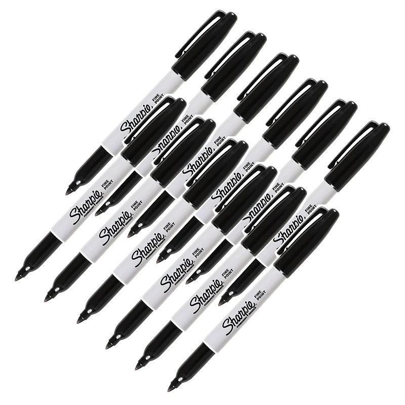 Sharpie® Fine Point Permanent Marker, Black, Pack of 12