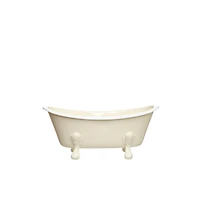 Mini White Metal Tub Decoration by Ashland®