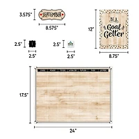Creative Teaching Press® Black, White & Wood Calendar Set Bulletin Board Set