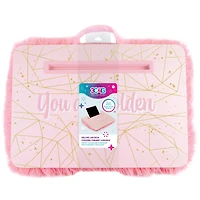 Make It Real™ 3C4G: Pink & Gold Deluxe Fur Lap Desk