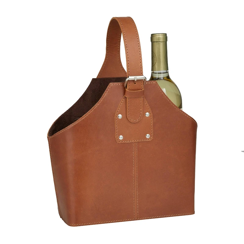 Tan Modern Wine Holder, 10" x 6" x 13"
