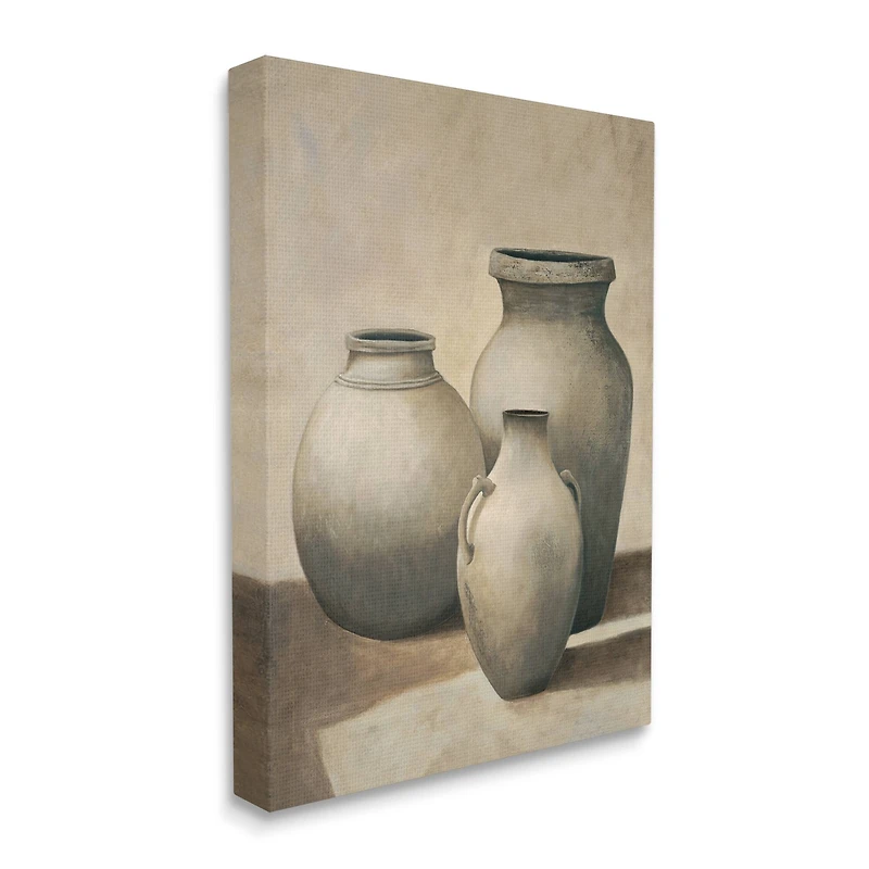 Stupell Industries Clay Plant Pottery Jars Still Life Canvas Wall Art