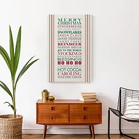 Holiday Words Canvas Wall Art