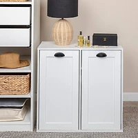 Household Essentials 30" Scandi White Finish Laundry Sorter Cabinet