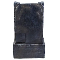 23.5" Black & Gray Modern Lighted Three-Tier Outdoor Garden Water Fountain