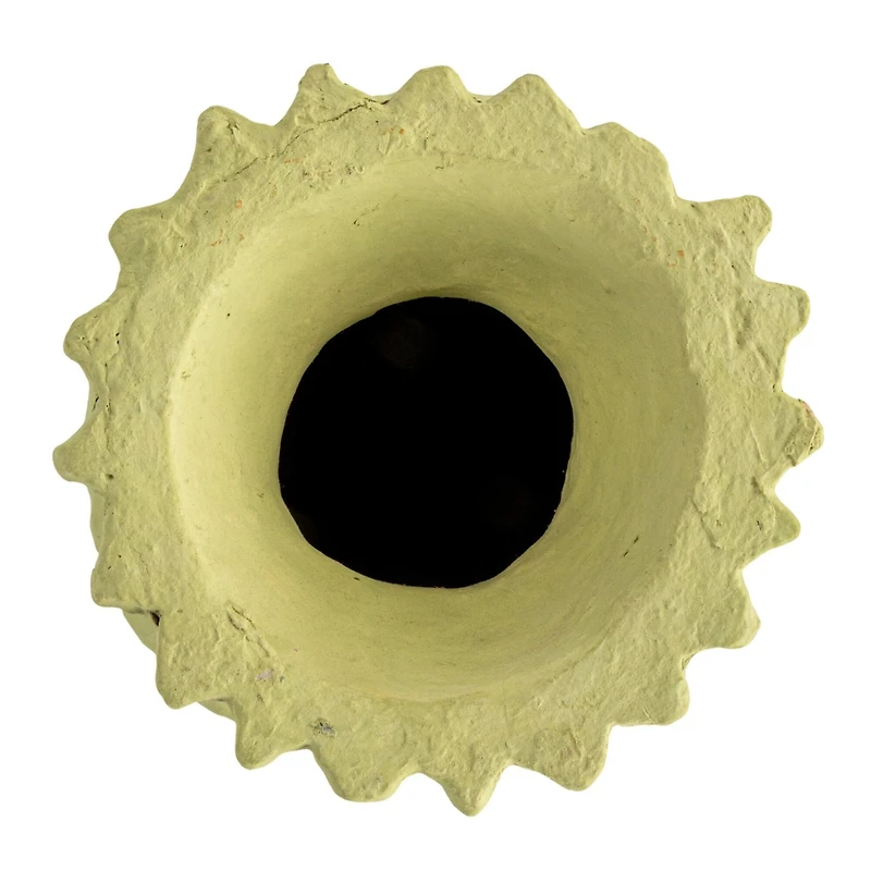 Hello Honey® 17" Mint Handmade Paper Mache Vase with Embossed & Debossed Design