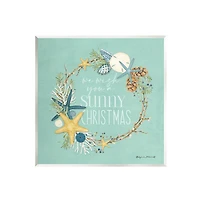 Stupell Industries Wish You A Sunny Christmas Wreath Wall Plaque Art