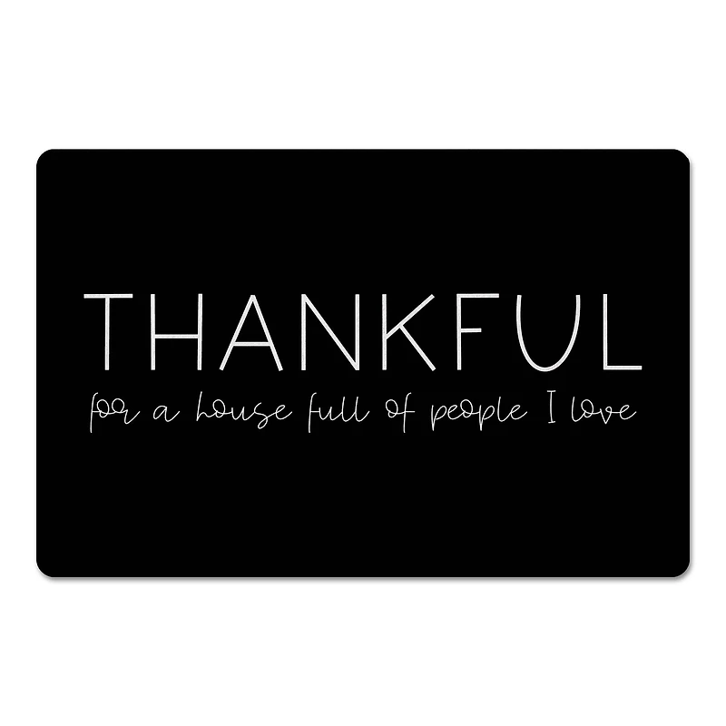 Thankful For A House Full Of People 18" x 27" Floor Mat
