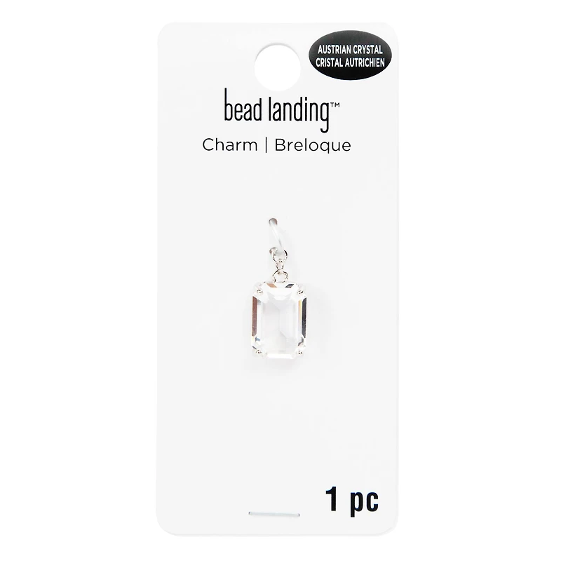 Clear Austrian Crystal Emerald Cut Charm by Bead Landing™