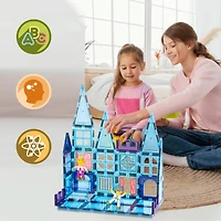 PicassoTiles® 72 Piece Ice Castle Magnetic Tile Building Set