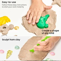 Arteza® Kids Sandy Clay Beach Kit with Shapes ,33 pcs