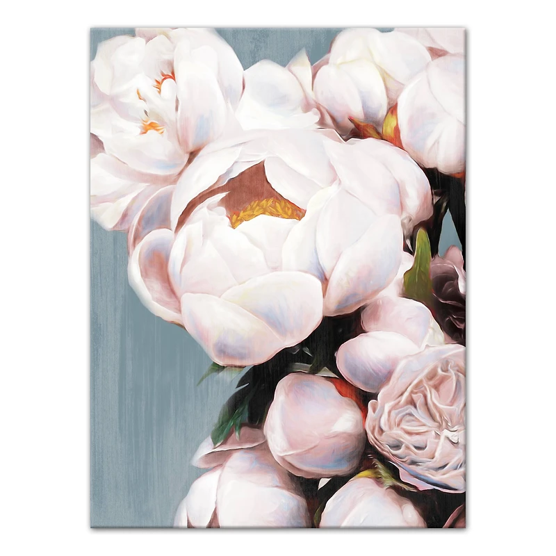 Light Pink Peonies  18" x 24" Canvas Wall Art