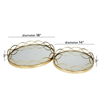 Contemporary Metal Tray Set