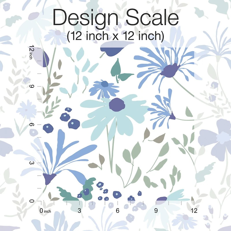 RoomMates Blue Bella Garden Peel & Stick Wallpaper