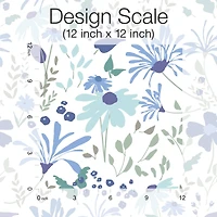 RoomMates Blue Bella Garden Peel & Stick Wallpaper