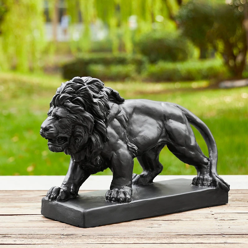 Glitzhome® 24.5" Walking Lion Garden Statue