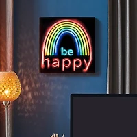 Be Happy Neon Wall Art