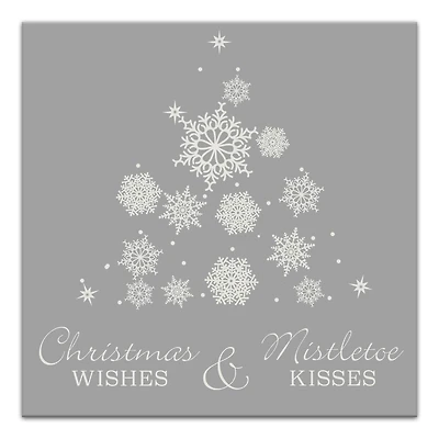 Snowflake Christmas Tree Canvas Wall Art