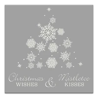 Snowflake Christmas Tree Canvas Wall Art