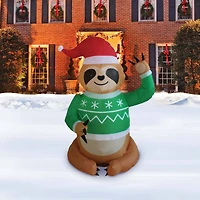 4ft. Inflatable Ugly Sweater Sloth