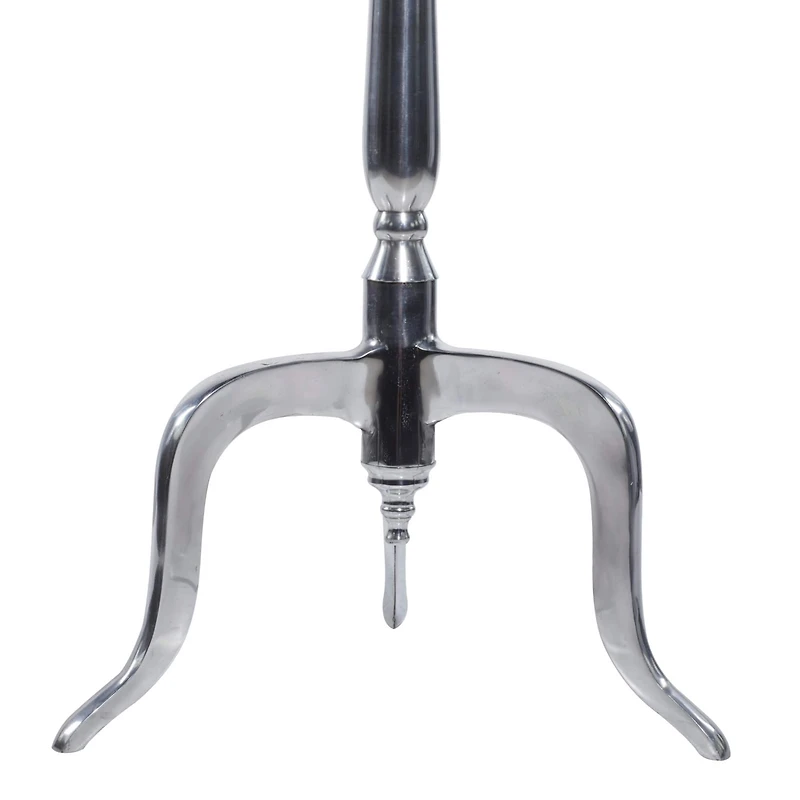 60" Silver Metal Traditional Coat Rack