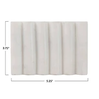 Hello Honey® 5" Contemporary Carved Marble Bathroom Soap Dish