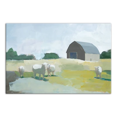 Barn Cows 20" x 30" Canvas Wall Art
