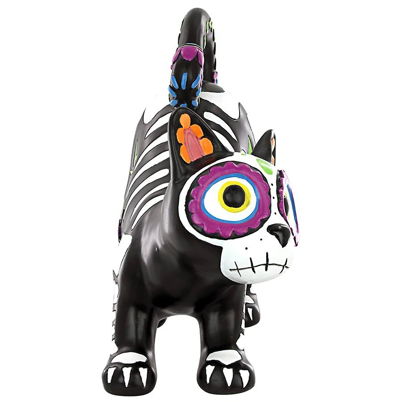 Design Toscano 10" Dia de los Muertos El Gatto Sugar Skull Cat Statue