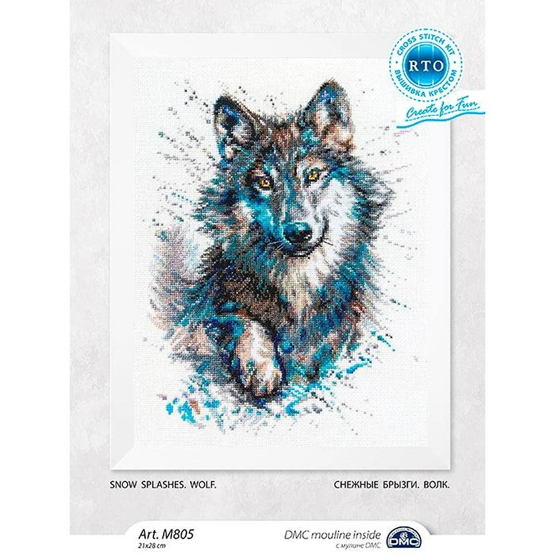 RTO Snow Spashes Wolf Cross Stitch Kit