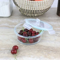 Martha Stewart Round Glass Food Storage Container with Locking Lid