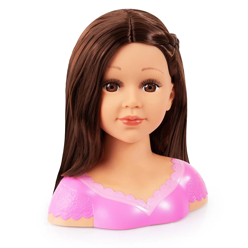 Bayer Design Charlene Super Model Haired Styling Head with Makeup