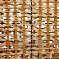 The Novogratz 16" Brown Dried Plant Handmade Candle Lantern with Glass Holder and Handle