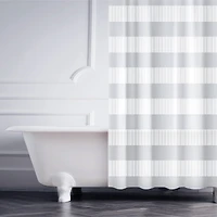Elle Décor Gray Jacquard Weave Shower Curtain