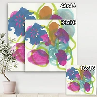 Designart - Fuchsia And Blue Scribble II