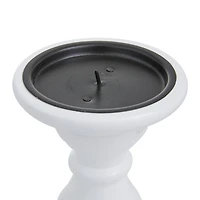 White Wood French Country Candle holder 10",8",6