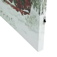 LED Lighted Truck & Tree Christmas Canvas Wall Art
