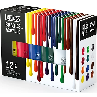 6 Packs: 12 ct. (72 total) Liquitex® Basics™ 12 Color Acrylic Paint Set