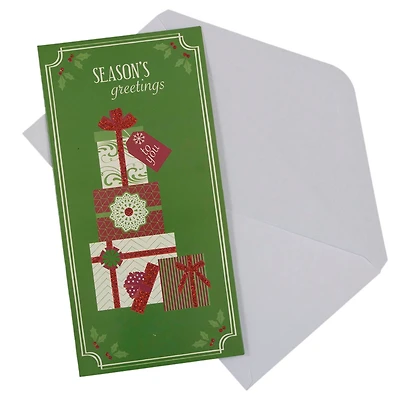 JAM Paper Season's Greetings Gifts Christmas Cards & Envelopes Set