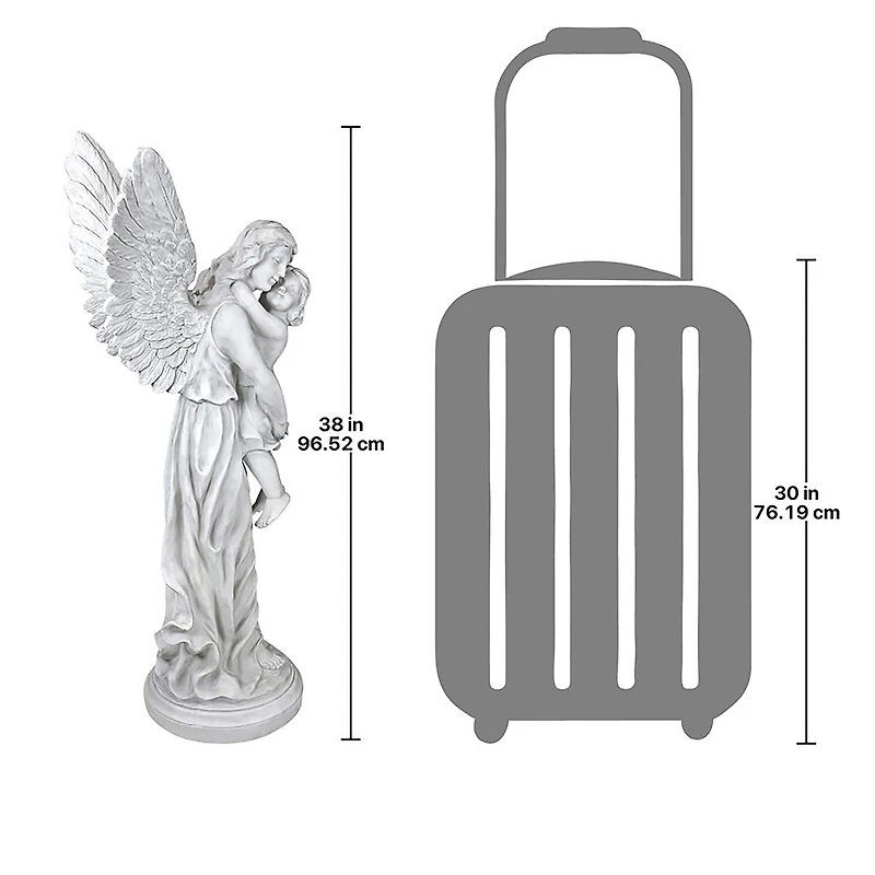 Design Toscano 38" Heaven's Guardian Angel Garden Statue